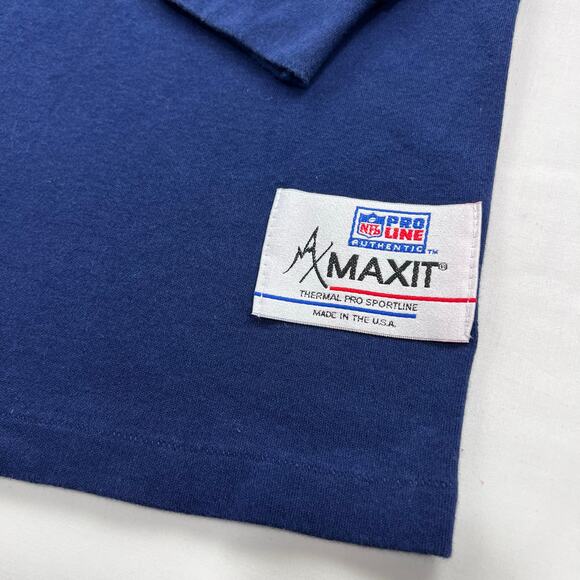 NFL ProLine Vintage MAXIT Dallas Cowboys Size Medium Dark Blue Turtleneck Shirt - Picture 3 of 6